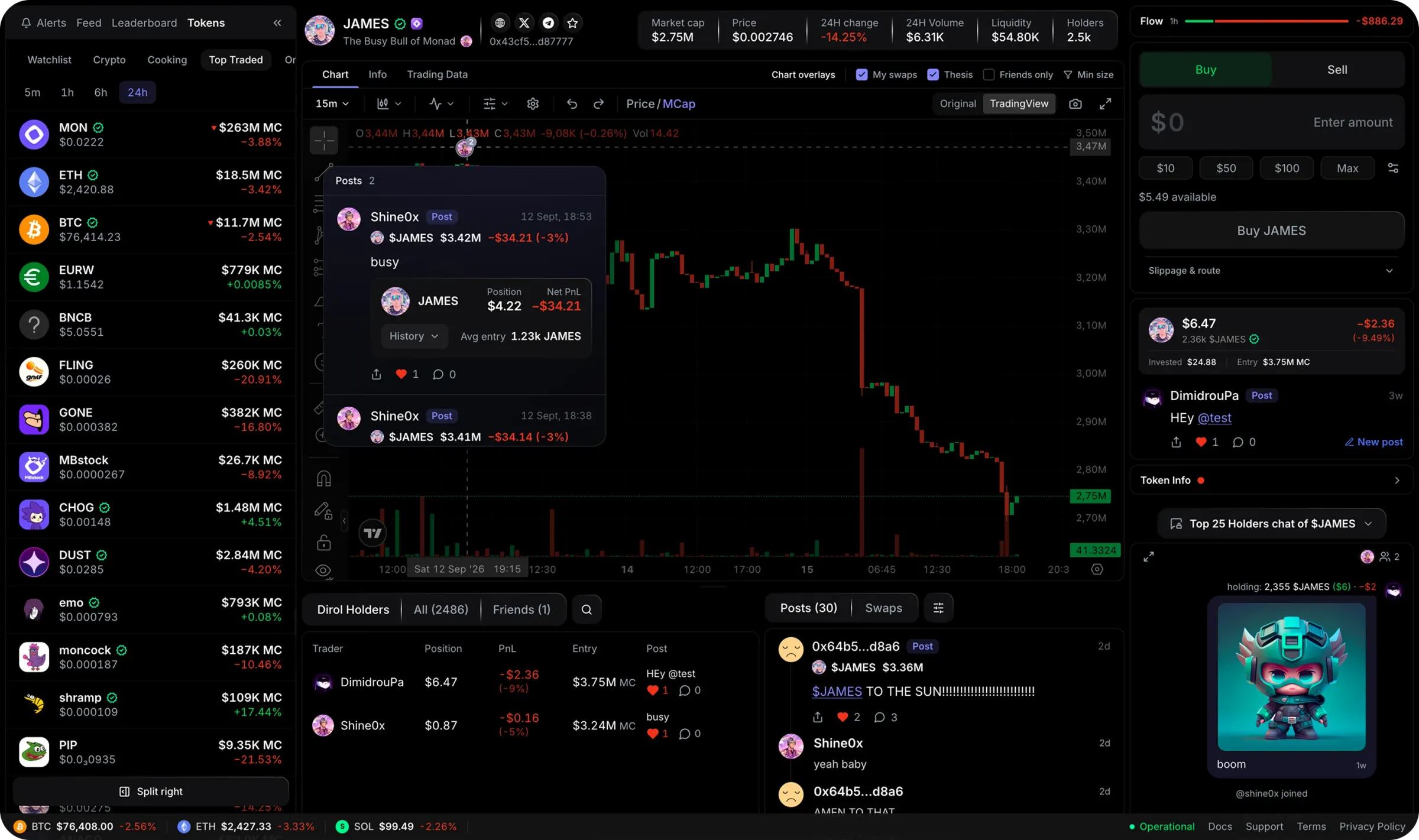 Dirol Trenches account platform